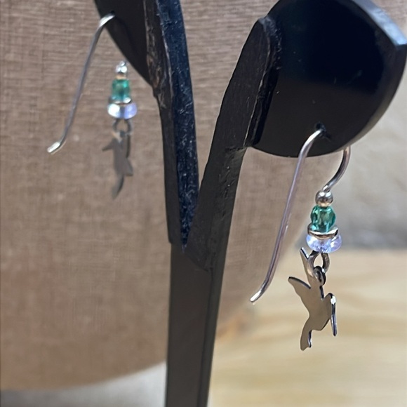 Beaded Hummingbird Dangles by Sienna Sky Earrings ❄️ - Picture 3 of 4